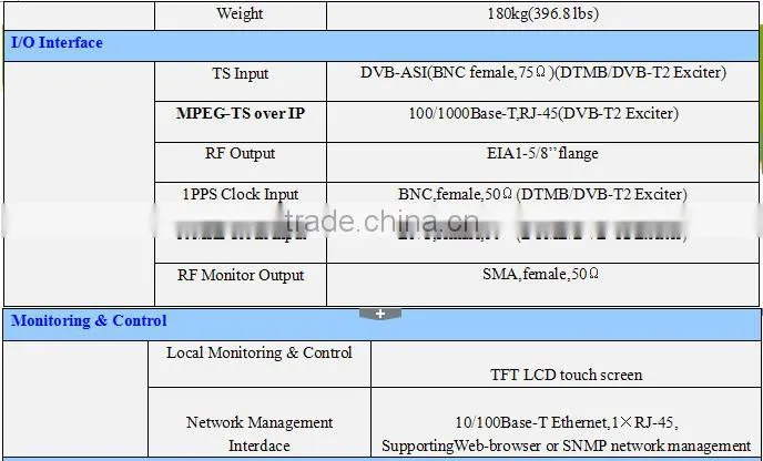 400W/500W Low Power UHF Terrestrial digital tv Transmitter