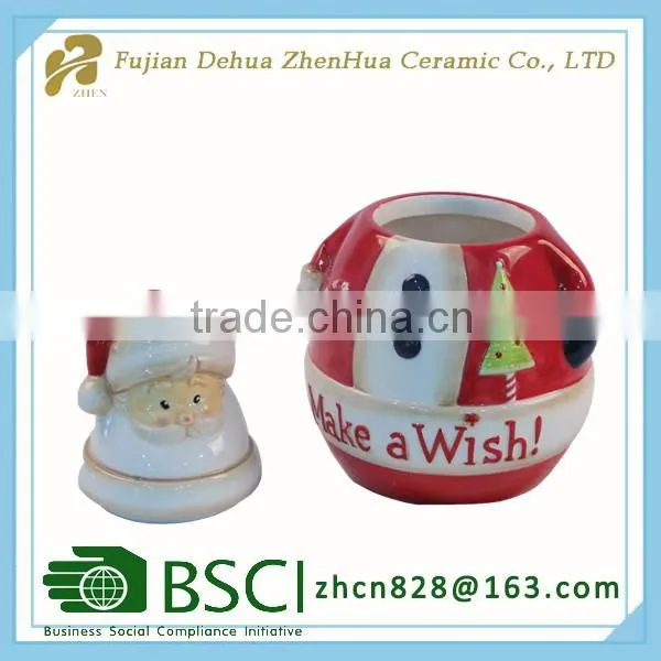 mini Santa Claus ceramic kitchen canister