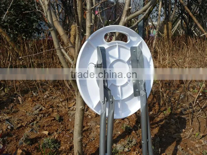 Strong and durable 45H metal leg and plastic round folding stool