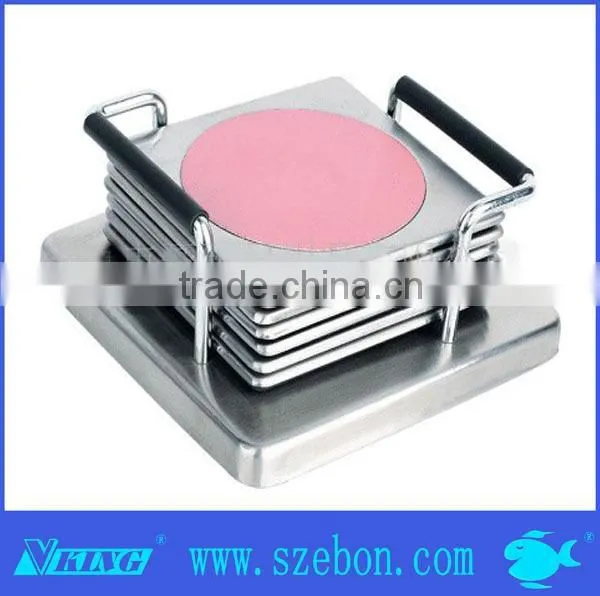 Hot sale square shape stainless steel cup coaster bar tools bar set