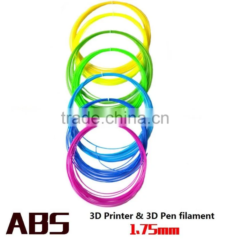 ABS Filament 1.75mm multi Colors Sample for 3D Printer & 3D Printing Pen MakerBot/RepRap/UP/Mendel