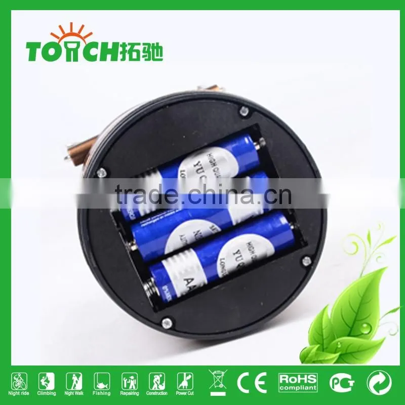 Golden Color Plastic Rechargeable Lantern Light Solar Energy Tent Camping Light for 3*AA Battery