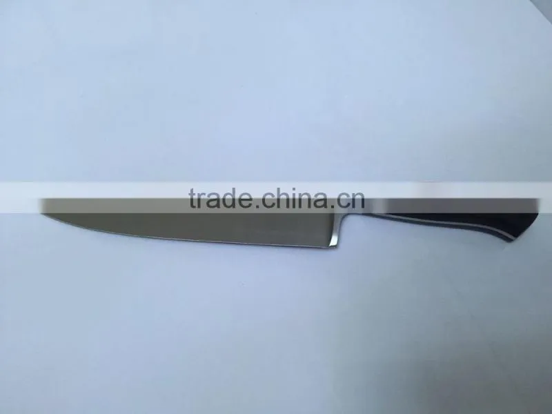 Top sale stainless steel chef knife with pom handle