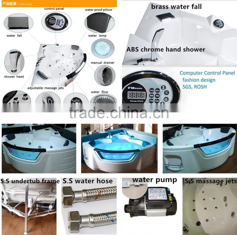 cUPC bubble massage bathtub,massage bathtub price, clear acrylic bathtub