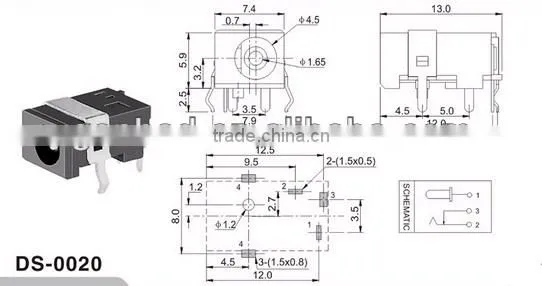 PCB DC Power Jack&SMD DC power Jack