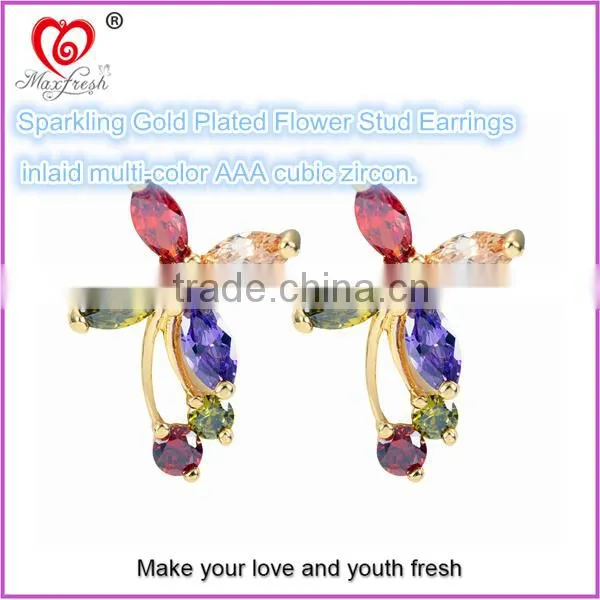 Fashion design earring factory maxfresh direct sale fashion ear ring no hole earring