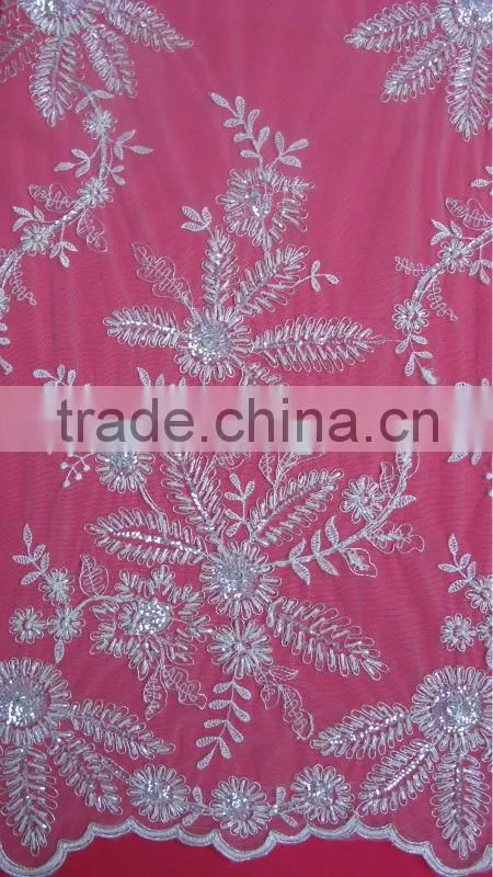 Beautiful design 3d birdal fabric and lace