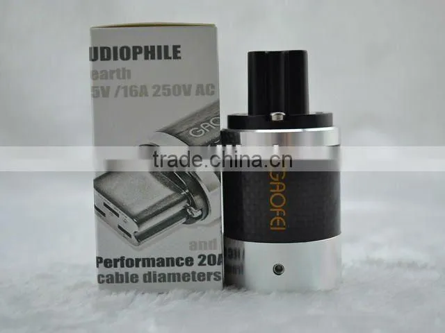 Hi-End Rhodium Plated Carbon fiber series 20A IEC Connector