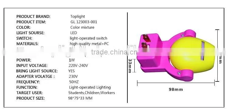 Novelty kids gift Mouse shaped LED Night Light Dimmable