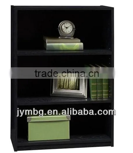 wooden 3-Shelf Bookcase Multiple Finishes