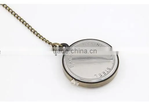 promotion Christmas lover pocket watch pendant Necklace fashion design wholesale