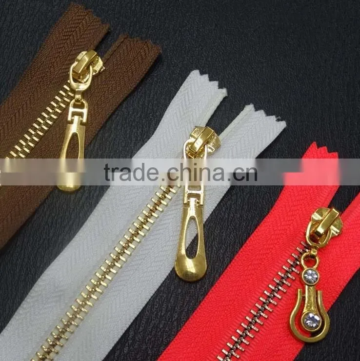 3# 5# 7# China custom garment accessory double sided zipper metal zipper