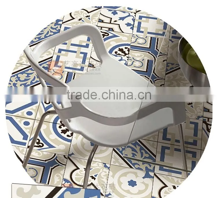 20*20cm blue color encaustic cement decorative tile moroccan cenment tile Hot sale cheap