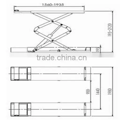 simple electric scissor car lift