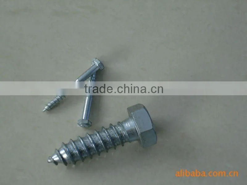Hexagon head Screw DIN 571 Blue white Zinc