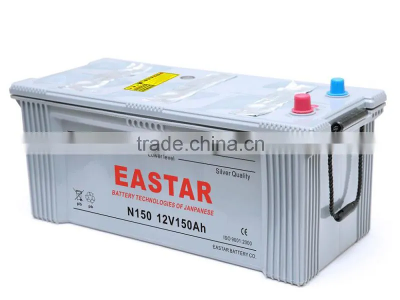 OEM/ODM truck battery n150 12v 150ah battery for car