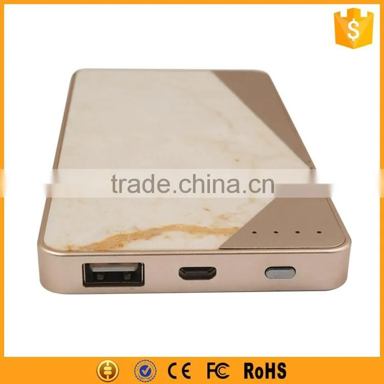high quality marble case ATL 5000mah power bank battery