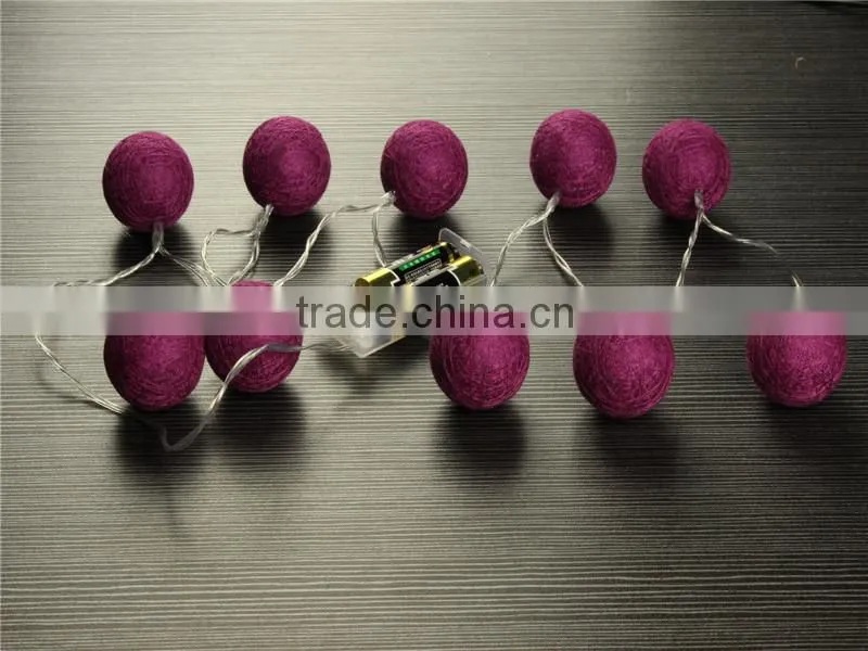 Funny Mix Cotton Ball light Patio Party cotton ball String Lights