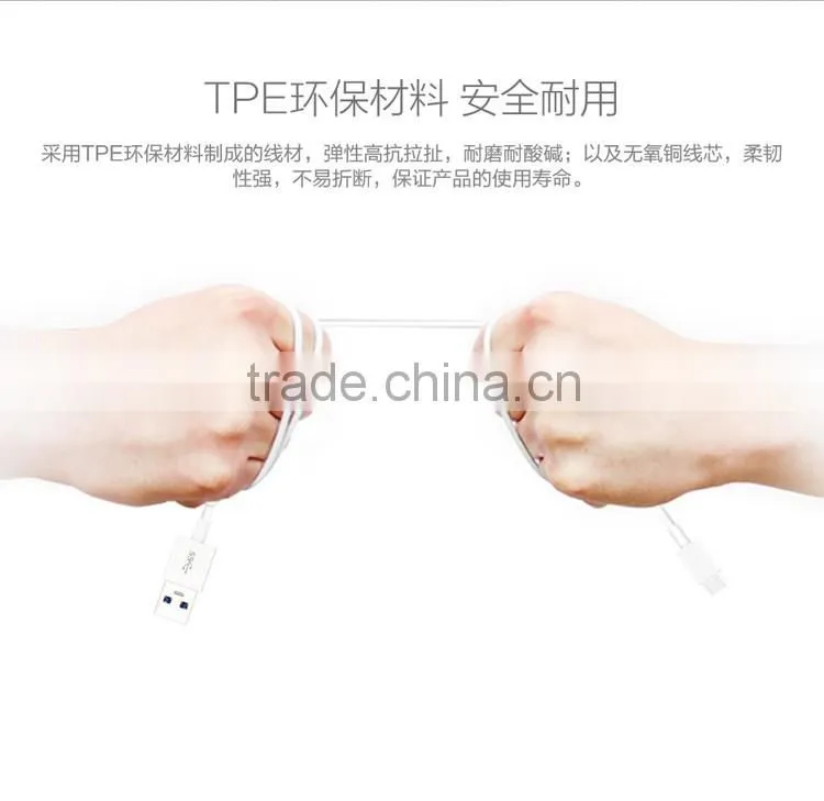 Nylon Braid usb 3.1 type c male to usb 3.0 male data transfer cable