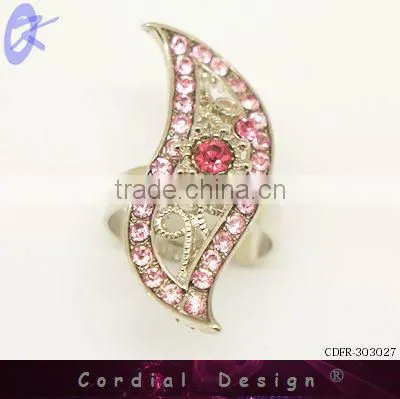 hot sale wholesale S shape rhinestone ring