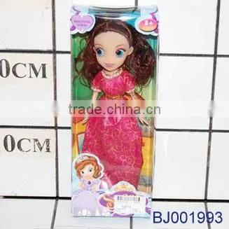 Cute fashion princess doll plastic musical little barbiee girl