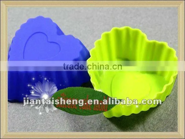 Heart shape silicone molds for cake decorating sales promotion