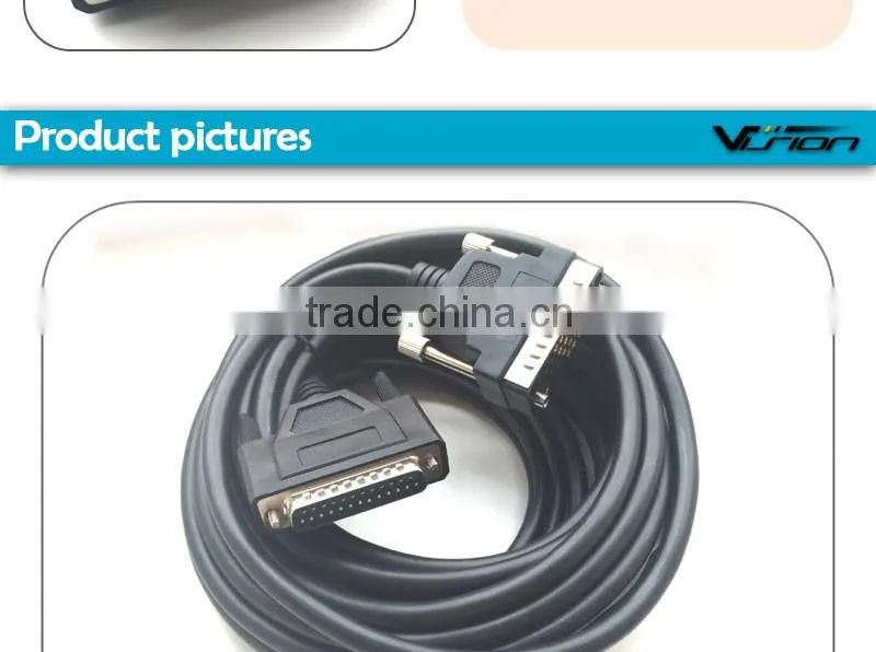 10FT DB25 male to V35 female DTE Cable in black