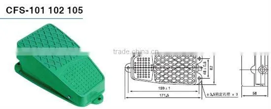 New plastic aluminum foot switch