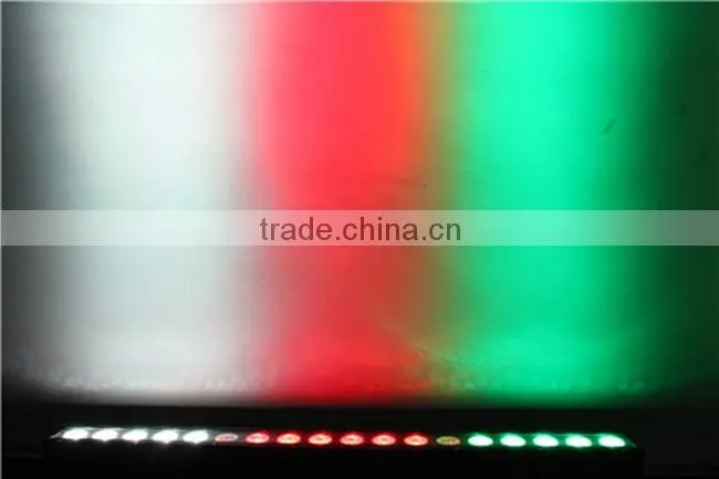 Sound-active DMX LED Pixel Bar, 18*4-in-1 RGBW Color Wall Washer