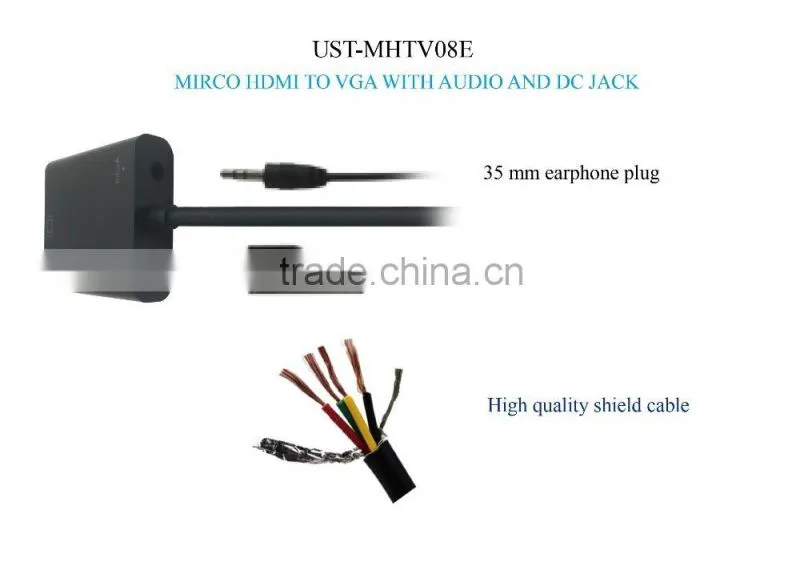 Mirco HDM I to VGA with audio and DC jack