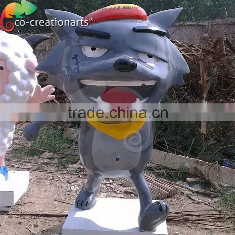 Christmas garden cute fiberglass cartoon statue decorations