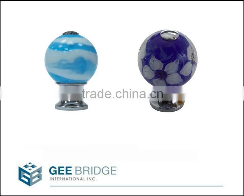 0840005 Solid Brass Hand Crafted Glass Cabinet Drawer Door Knob