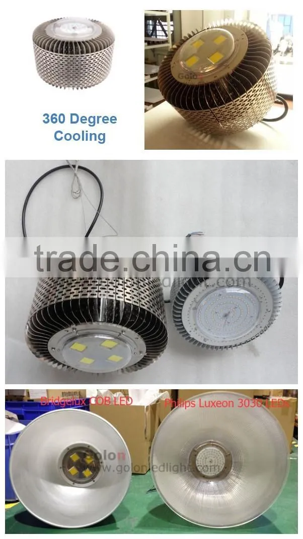 UL Interior 347VAC high bay light with Meanwell driver Bridgelux COB LED high bay lighting 250w 200w 150w