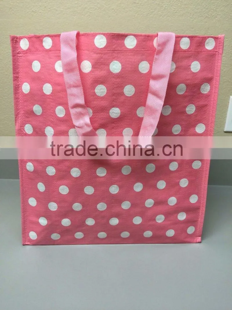 100% Recycle Polka Dot Design Gift Bag Reusable