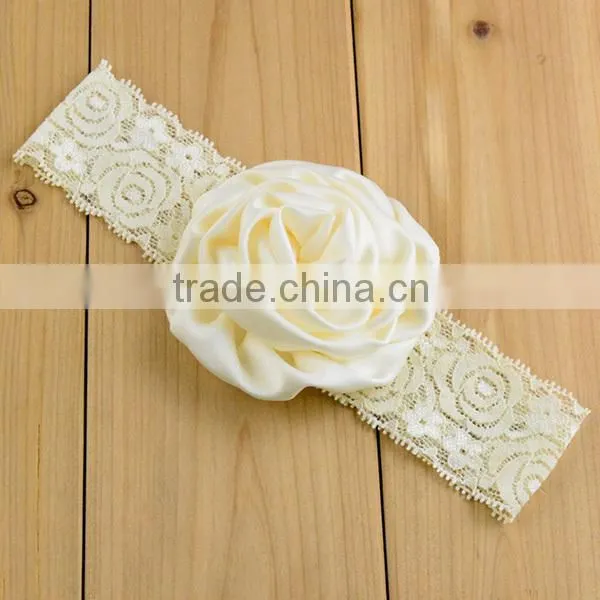 handmade knit big flower baby crochet headbands