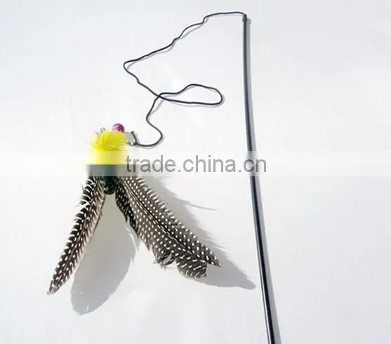 Cat Kitten Toy Feather Tiggerling tickerling Tickle Stick Dangling Fur Toy