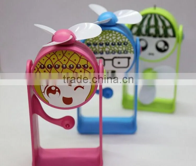 2016 new design multifunctional usb fan little fruit fan, led light fan Children gift 5V usb fan