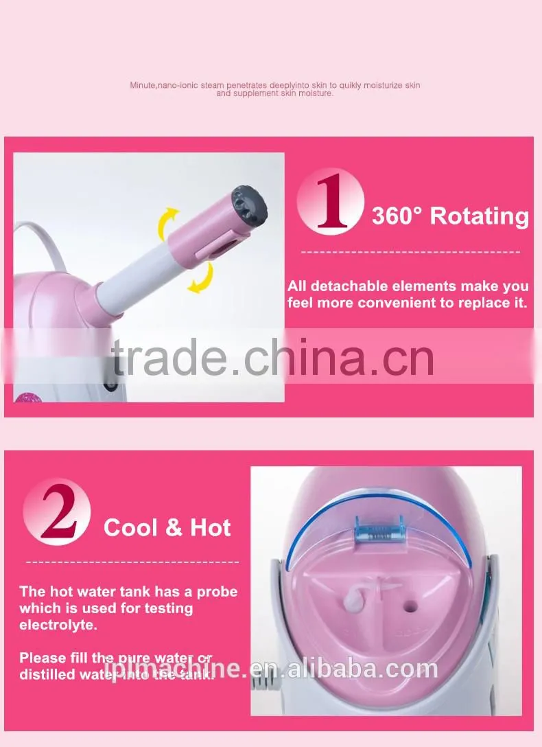 Beauty salon electric vapor ozone facial steamer