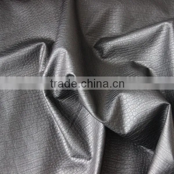 pu garment leather imitation crocodile leather for bags leather