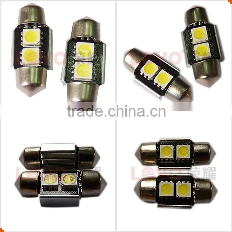 12v festoon led 2*5050 SMD multi color canbus festoon led light