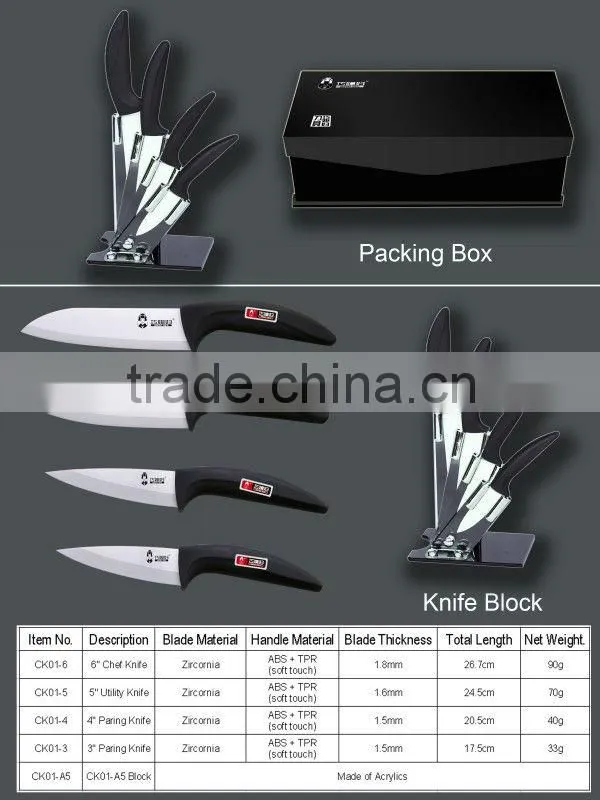 4-pc extremly sharp kitchen knife ceramic sets