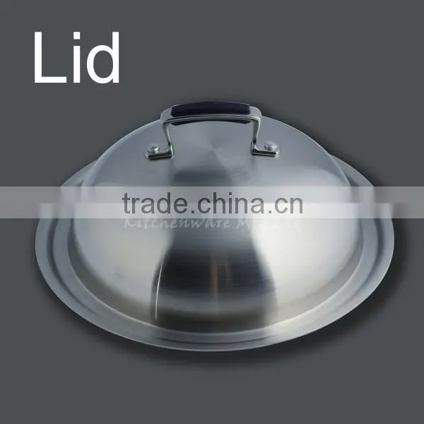 3 layers stainless steel wok pan