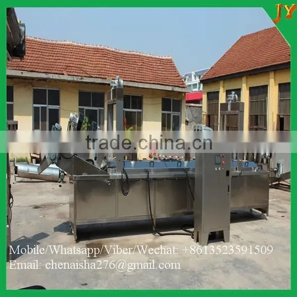 Continuous commercial electric deep oil-water fryer for hot sale
