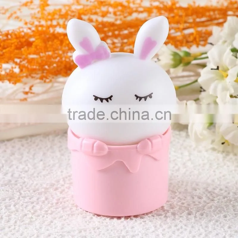 Ribbit shape LED night light warm white color on wall