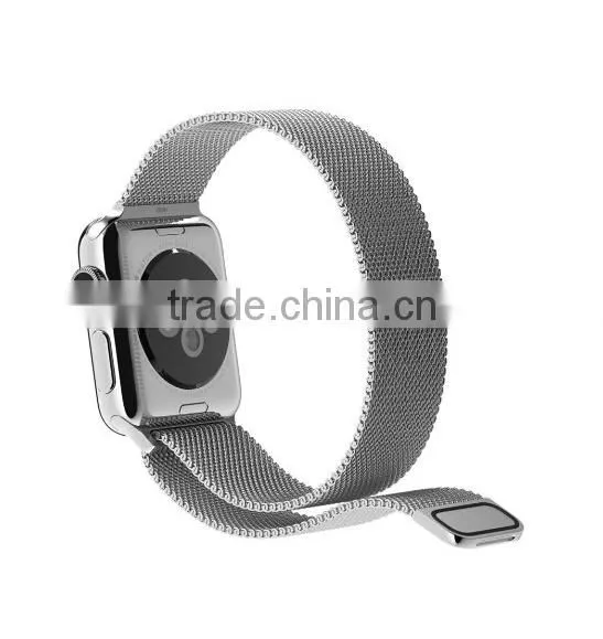 Milanese Loop Strap Magnet Lock Band Woven Mesh Adjustable Bracelet Mesh Metal Replacement Strap For Apple Watch & Sport