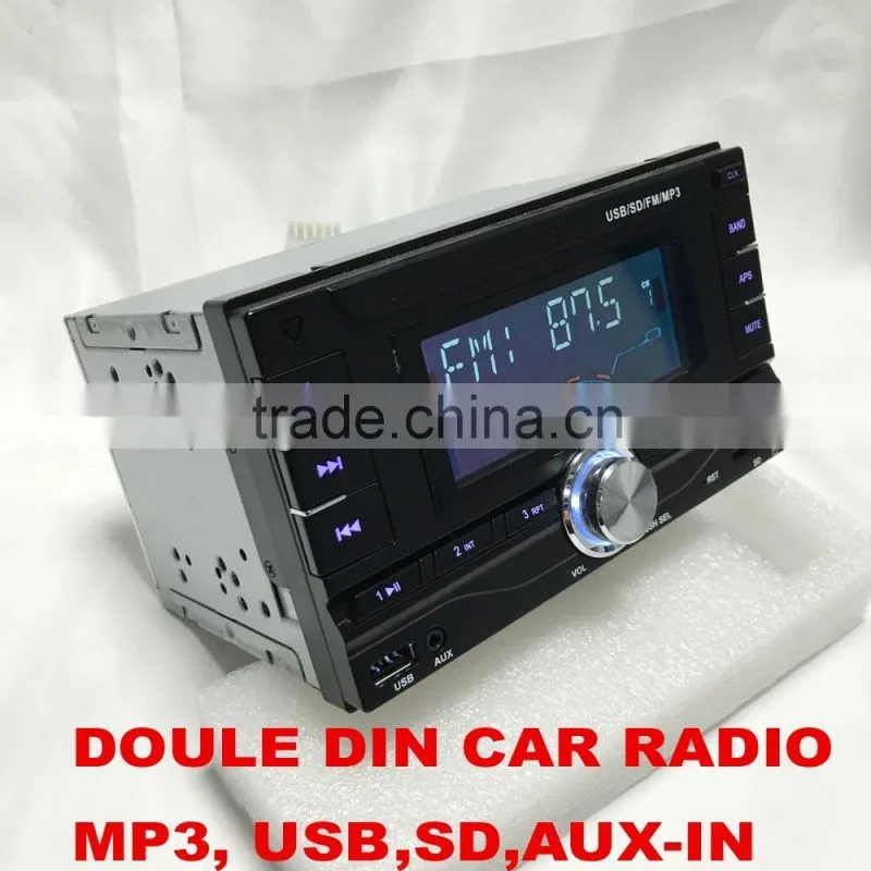universal 2din double din car stereo cassette audio mp3 music player with bluetooth usb,sd,aux-in