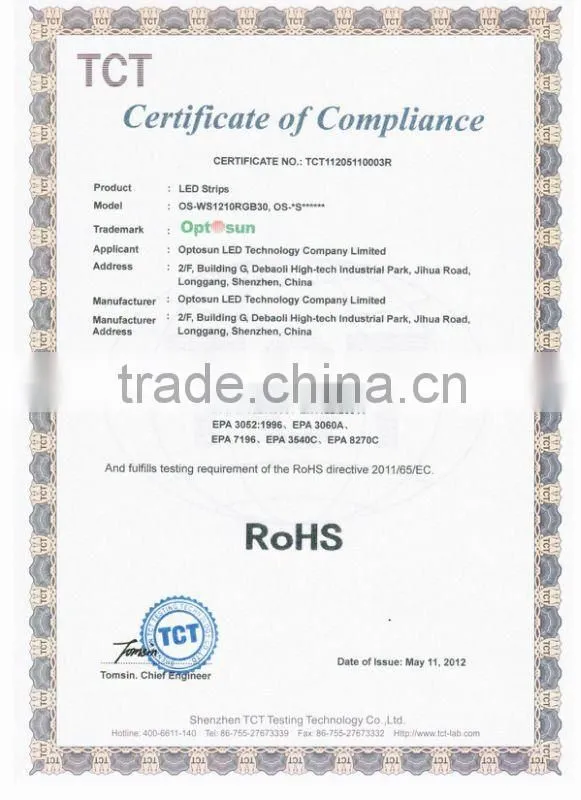 CE/RoHS 12volt 5050smd led bar