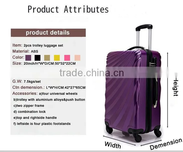 2014China alibaba Colorful small abs trolley bag,brand luggage,bags&cases