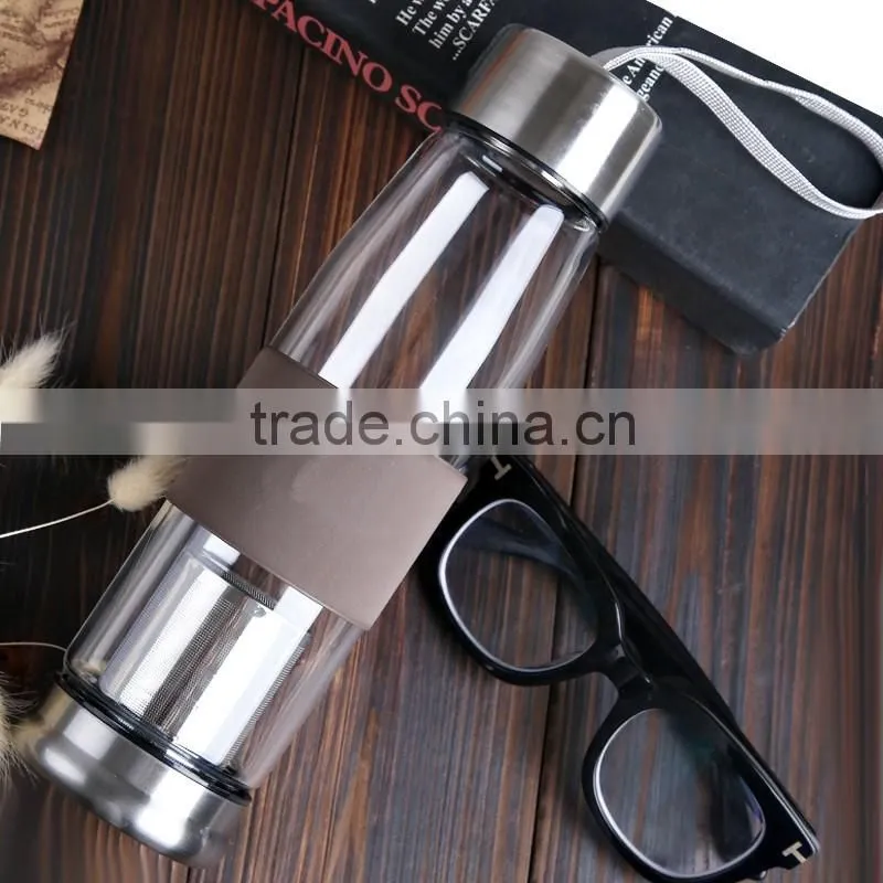 high quality water borosilicate glass bottle