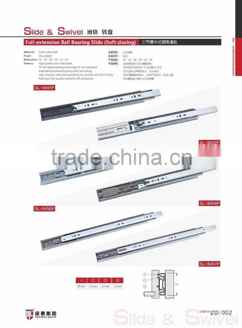 Full-extension Ball Bearing Slide drawer slide